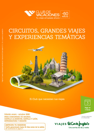 Circuitos Grandes Viajes Mayores 60 ElCorteIngles 2020