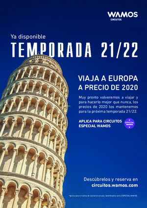 Viajes a Europa 2021 2022 Wamos